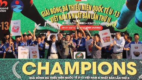 Giải bóng đá quốc tế U13 Việt Nam – Nhật Bản lần 2-2019: B.Bình Dương vô địch!